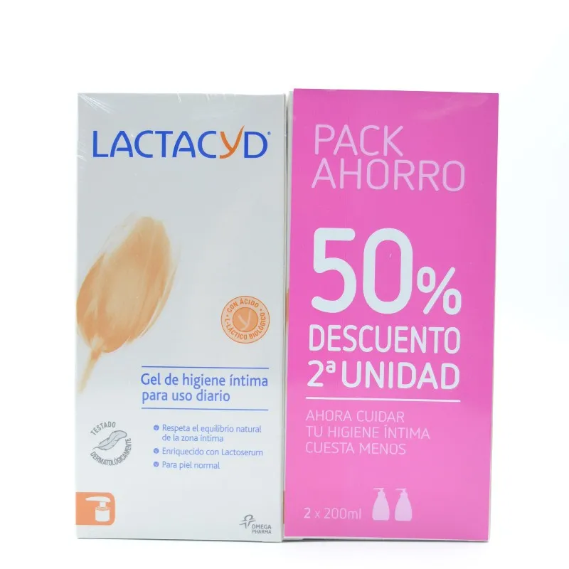 LACTACYD INTIMO DUPLO 2X200 ML 2ºU 50%DTO
