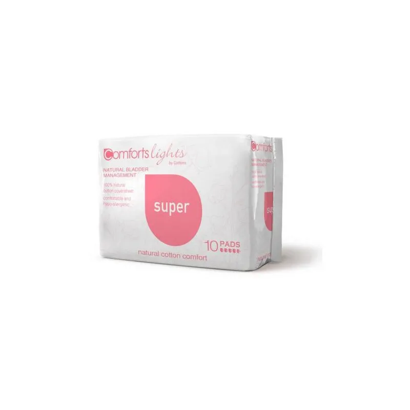 Las luces de comodidades de algodón creo que para la incontinencia del 100% de algodón: super 10 piezas.