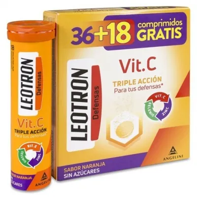 LEOTRON DEFENSAS VITAMINA C 36+18 COMPRIMIDOS GRATIS