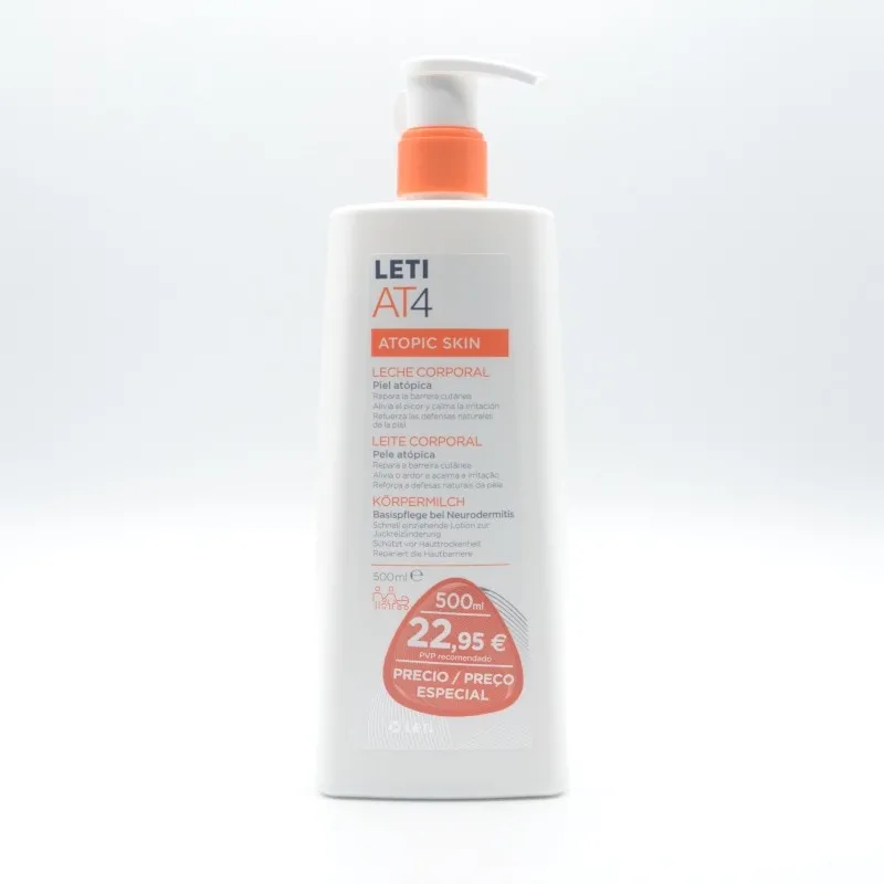 LETI AT-4 LECHE CORPORAL 500ML + CREMA FACIAL PRECIO ESPECIAL