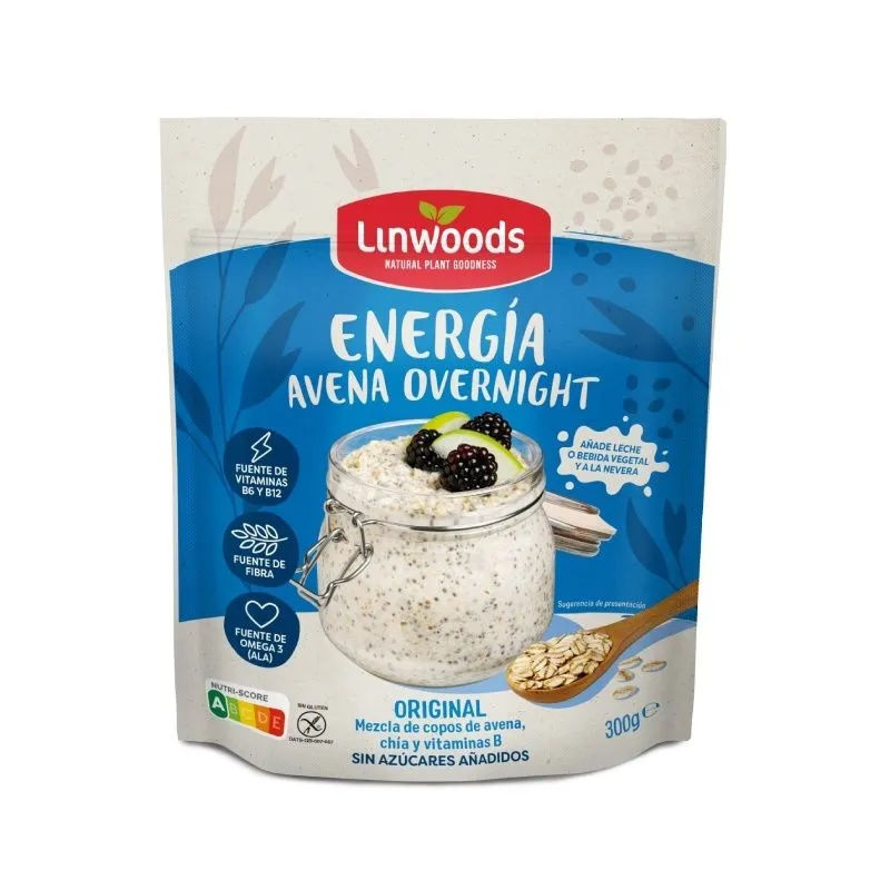 LINWOODS AVENA OVERNIGHT ENERGIA ORIGINAL 300 GRAMOS