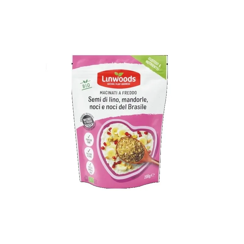 LINWOODS SEMILLAS LINO,NUECES,ALMENDRAS Y NUECES DEL BRASIL 200 GRAMOS