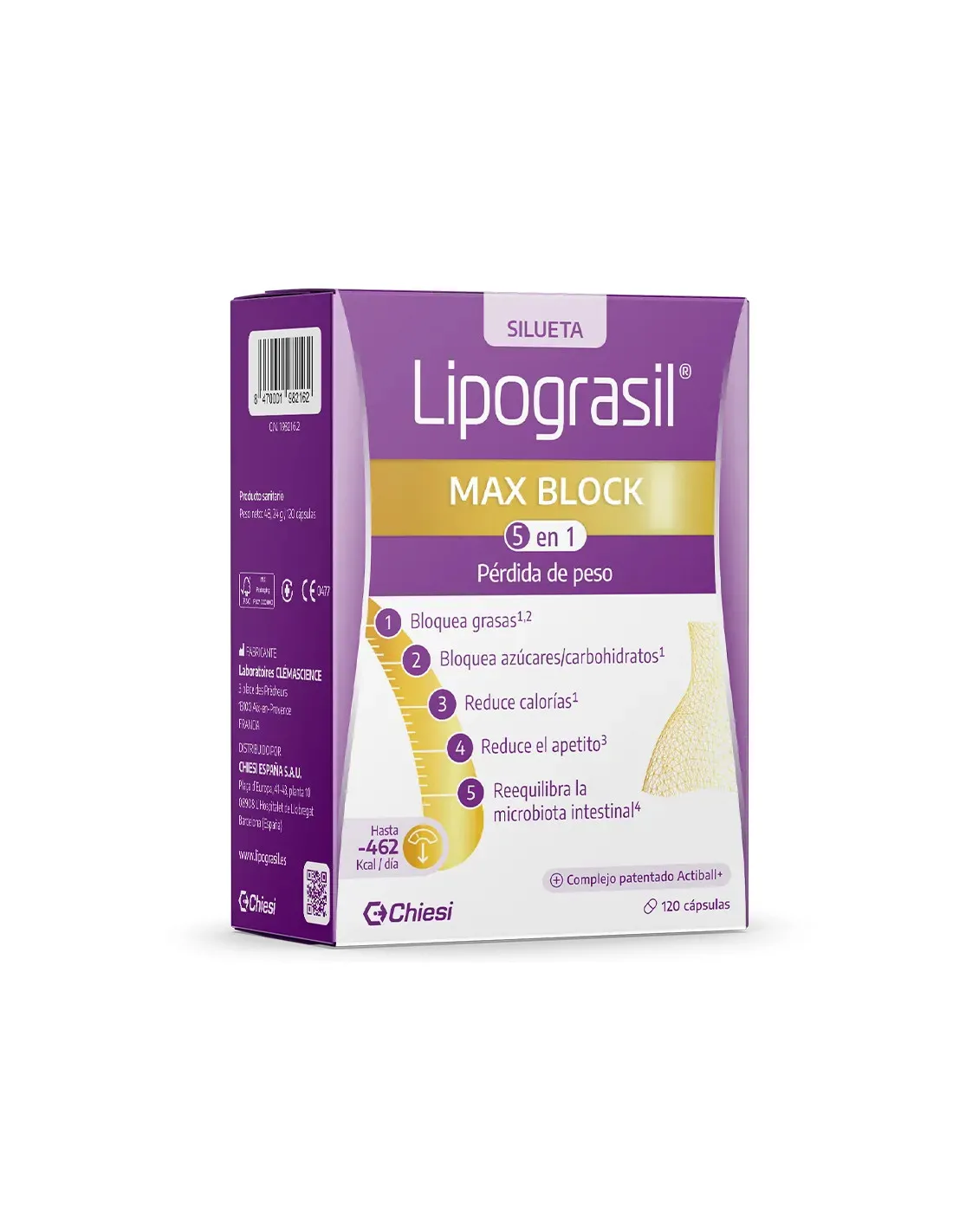 LIPOGRASIL MAX BLOCK 5 EN 1 120 CÁPSULAS