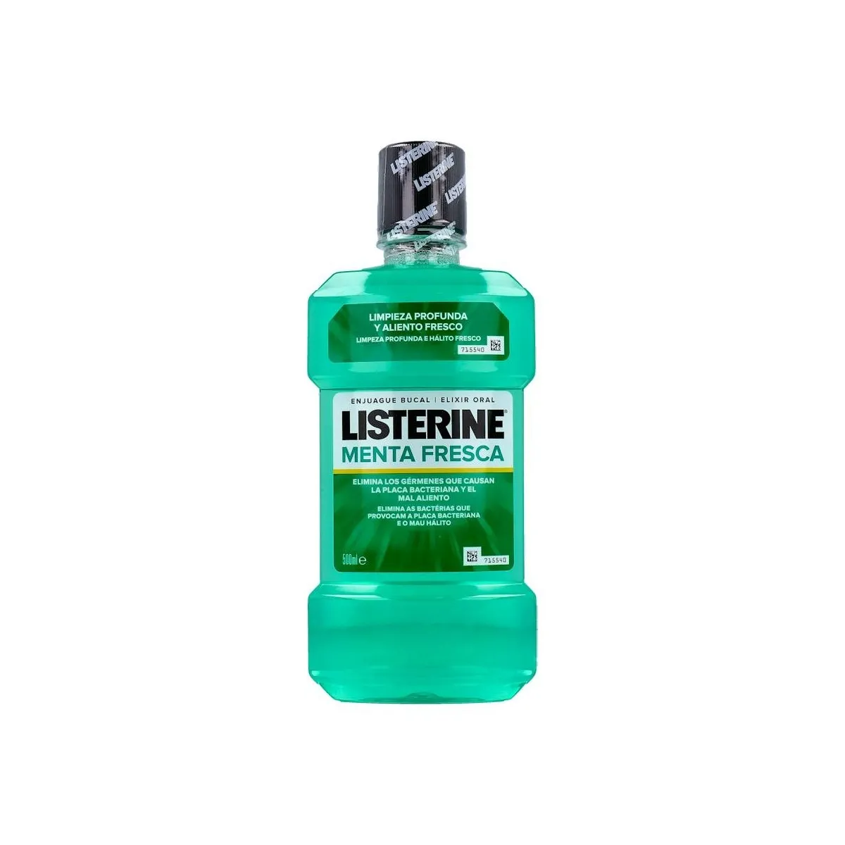 Listerine Menta Fresca (1 X 500 Ml), Enjuague Bucal Con Flúor, Colutorio Bucal Con 24 Horas De Protección, Elixir Bucal Mentolad
