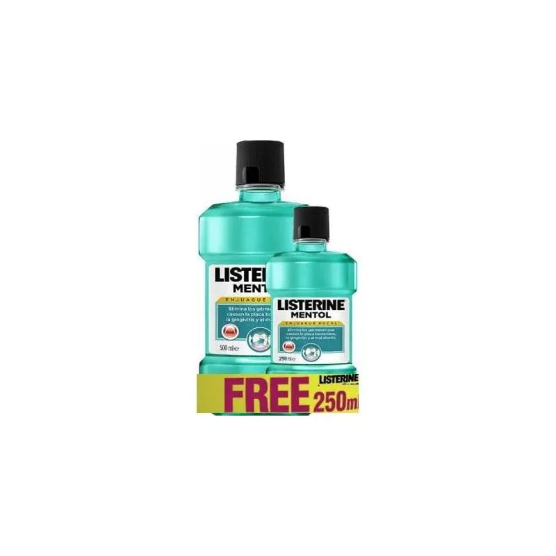 Listerine mentol 500ml + 250ml