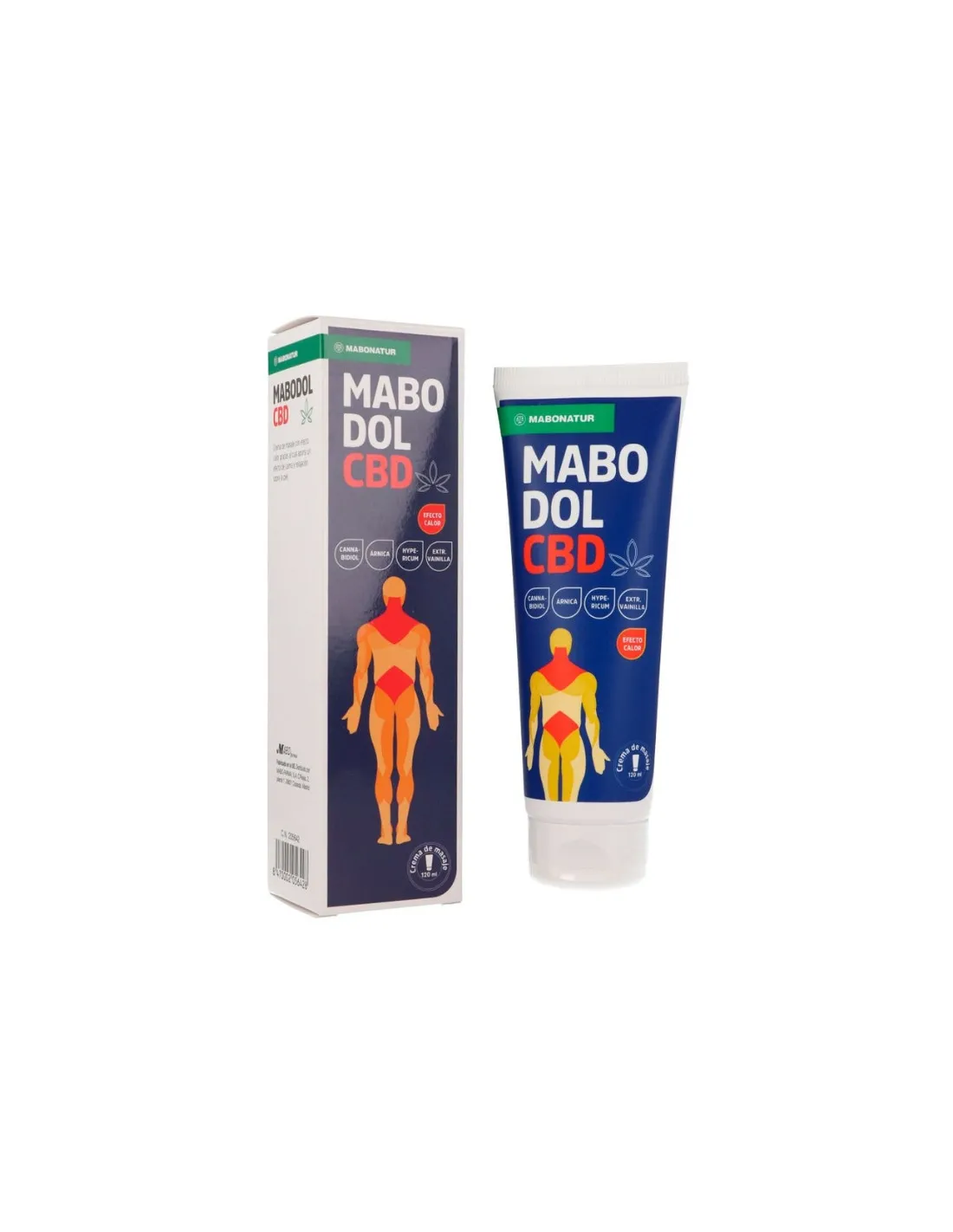 MABODOL CBD CREMA DE MASAJE EFECTO CALOR 120 ML
