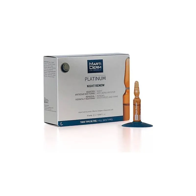 Martiderm Platinum Night Renew 10 ampollas