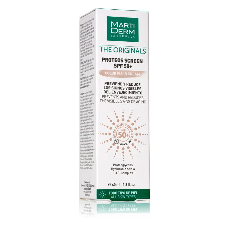 Martiderm The Originals Proteos Screen Spf50+ Creme Fluido Com Cor 40ml