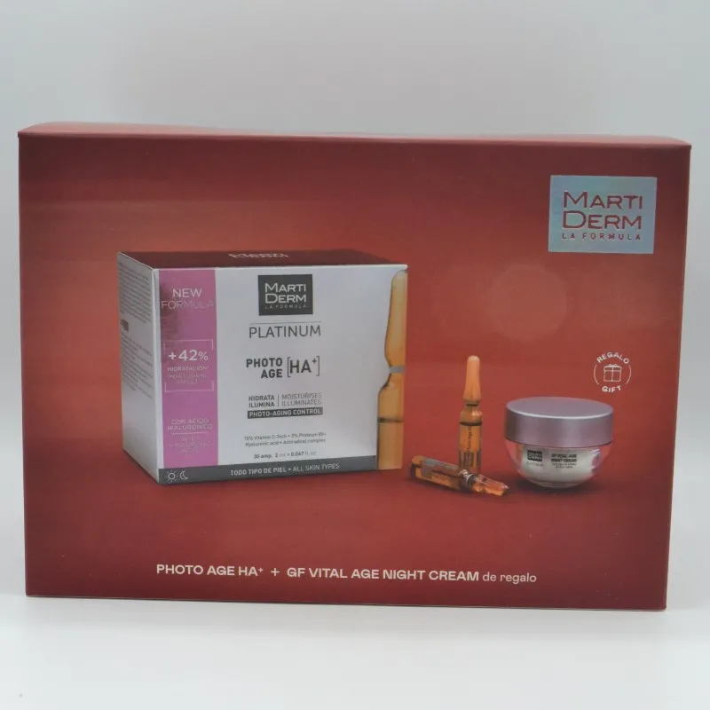 MARTIDERM NAVIDAD PHOTO AGE 30 AMP+ GF VITAL AGE NIGHT CREMA 15ML REGALO