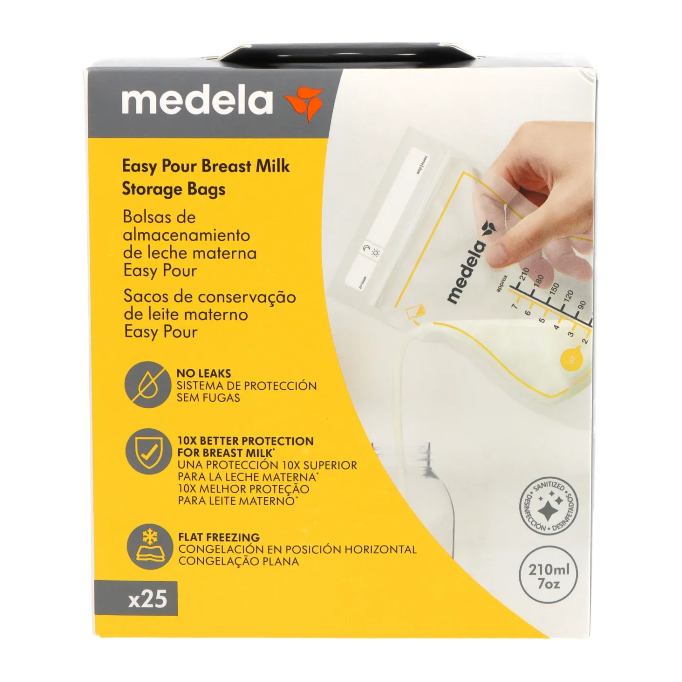 Medela Bolsas De Almacenamiento De Leche Easy Pour 25 Unidades 210ml