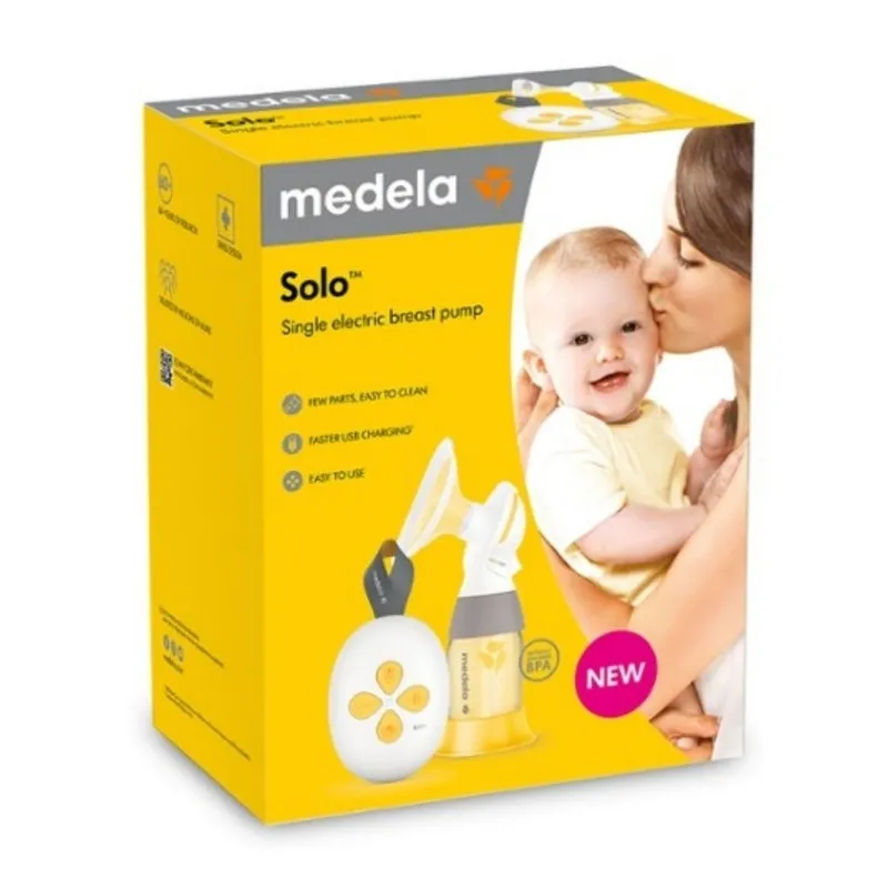 Medela Sacaleches Solo Eléctrico Simple + Purelan + Discos