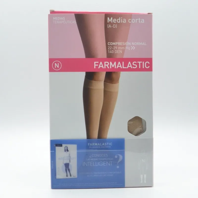 MEDIA CORTA COMPRESION NORMAL BEIGE T/P FARMALASTIC