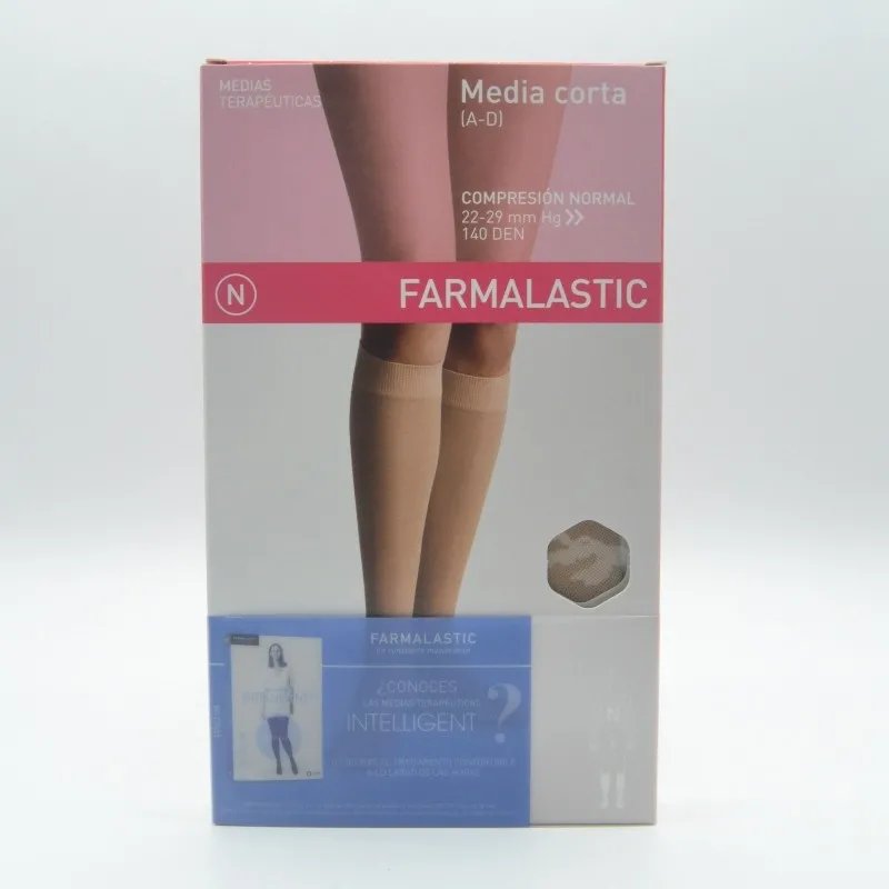 MEDIA CORTA COMPRESION NORMAL BEIGE T/RP FARMALASTIC