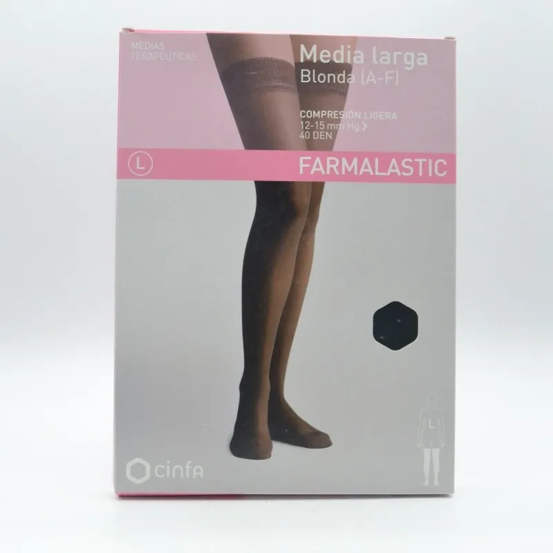 MEDIA LARGA CL BLONDA NEGRA T-G FARMALASTIC