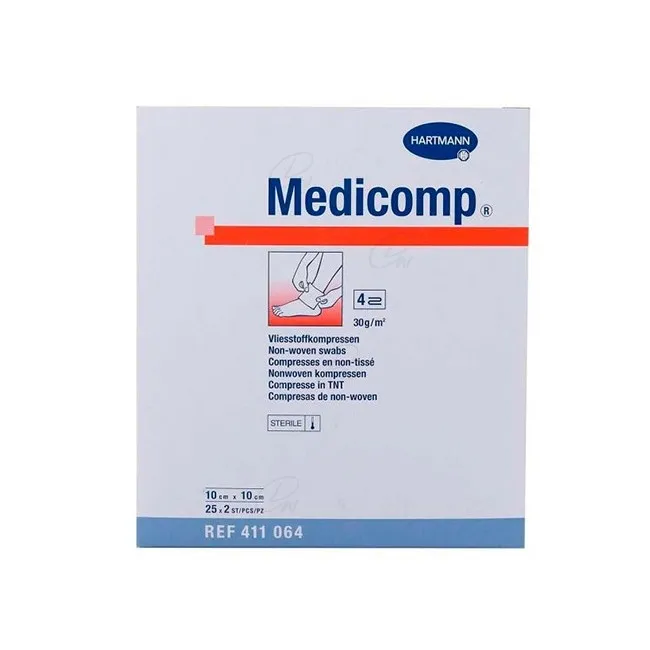 Medicomp Compresas Non Woven 10 X 10 Cm 25 2 U