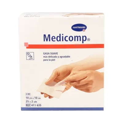 Medicomp Gasas Estériles de 10x10cm 25 sobres de 2uds