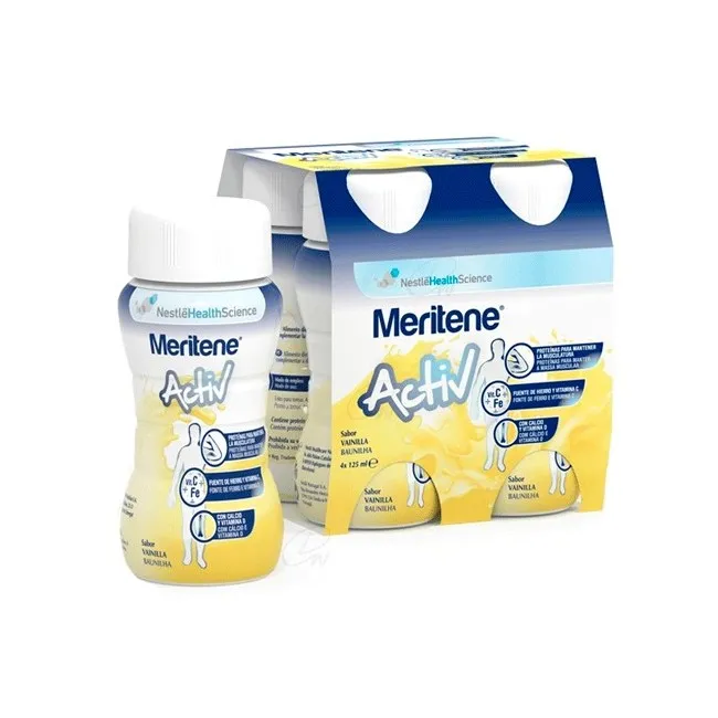 Meritene Activ 125 ml 4 Botellas Vainilla