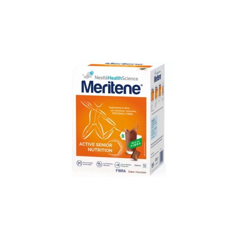 Meritene chocolate fibra 14 sobres