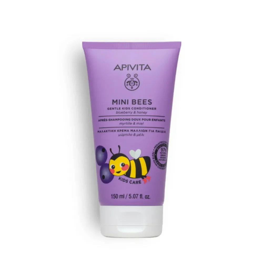 Mini Bees Acondicionador Suave para Niños con Arándanos y Miel, 150 ml. - Apivita