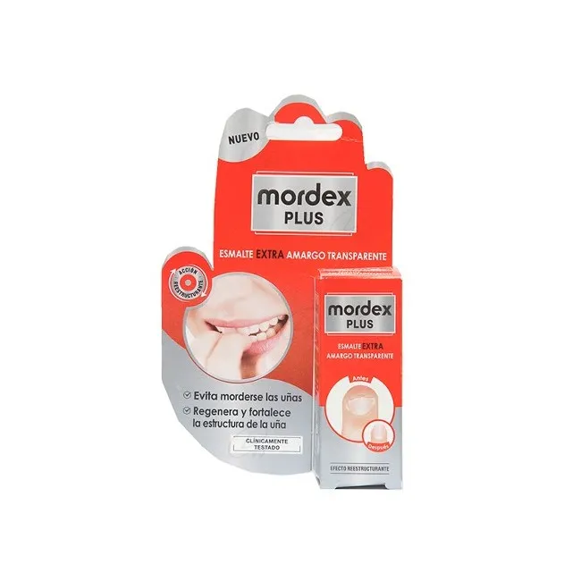 Mordex Plus Esmalte Amargo Transparente Con Pincel 9 ml