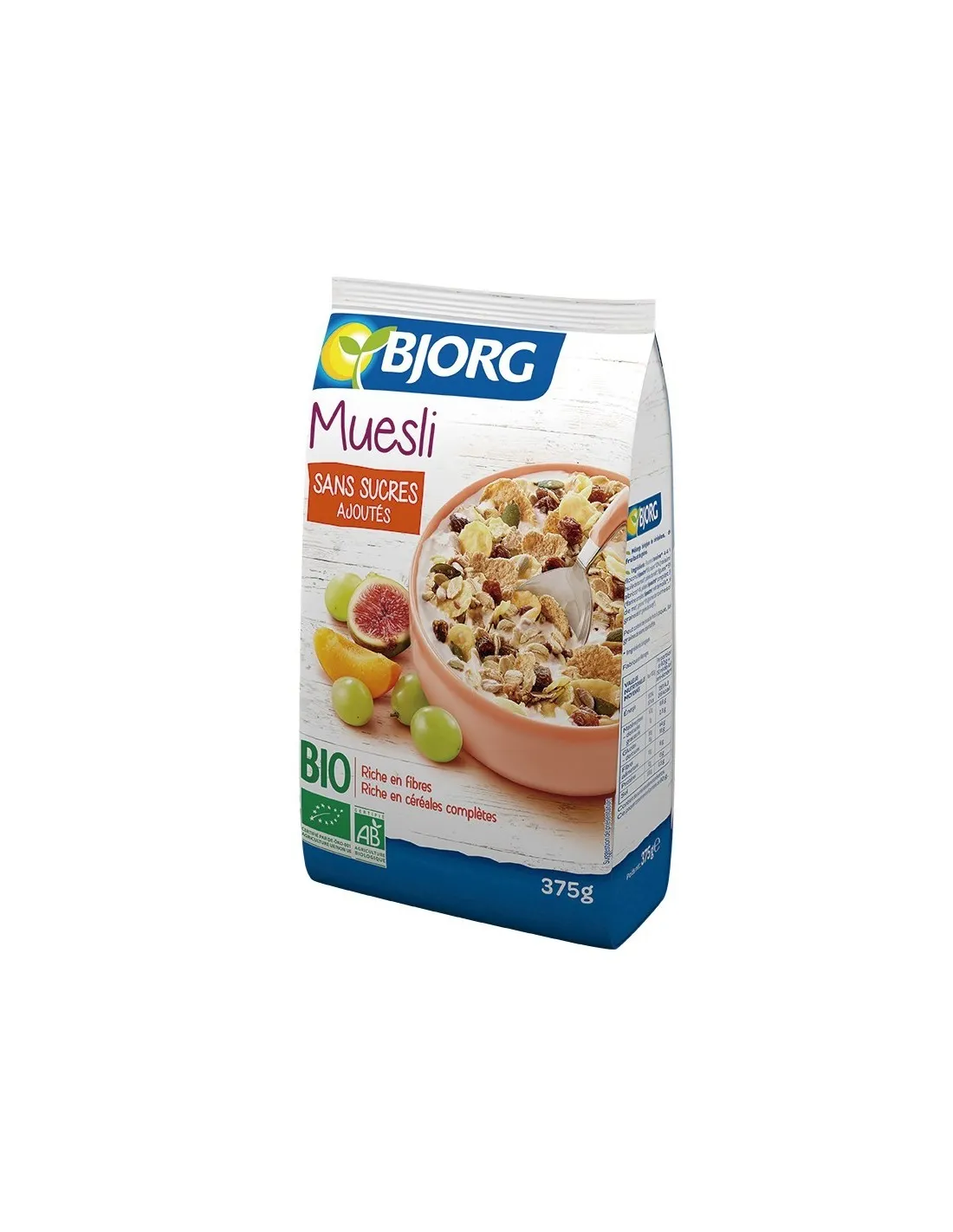Muesli Frutas Sin Azúcar Añadido Bio, 375 G de Bjorg
