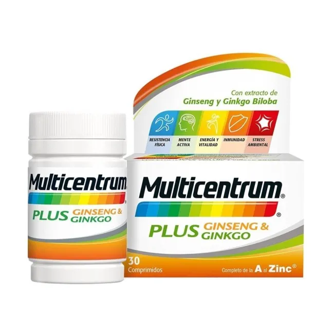 Multicentrum Plus Ginseng Ginkgo 30 Comprimidos