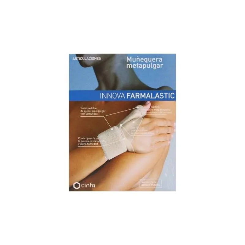 Muñequera metapulgar farmalastic innova beige talla 1