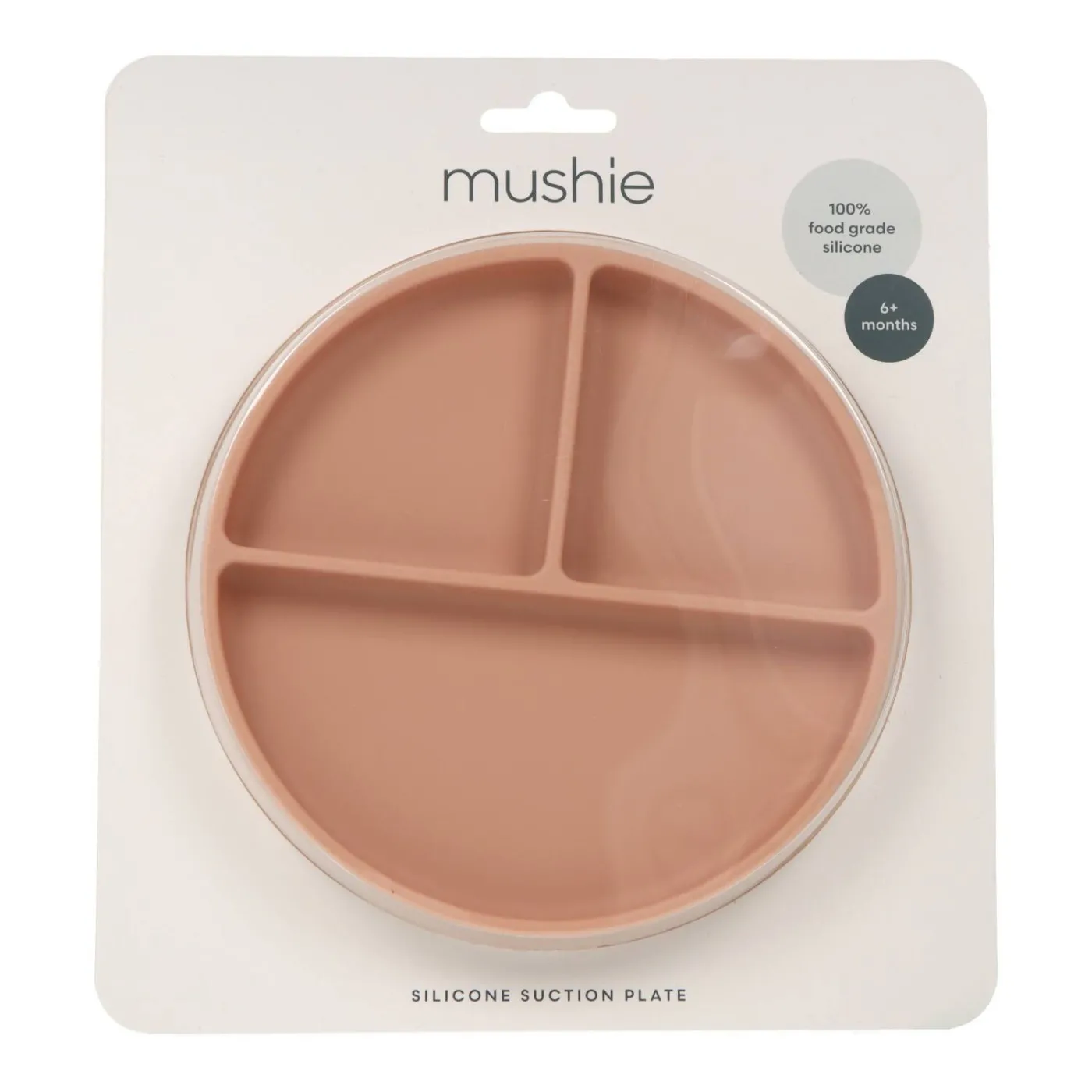 Mushie Plato Compartimentos Con Ventosa Blush 6m