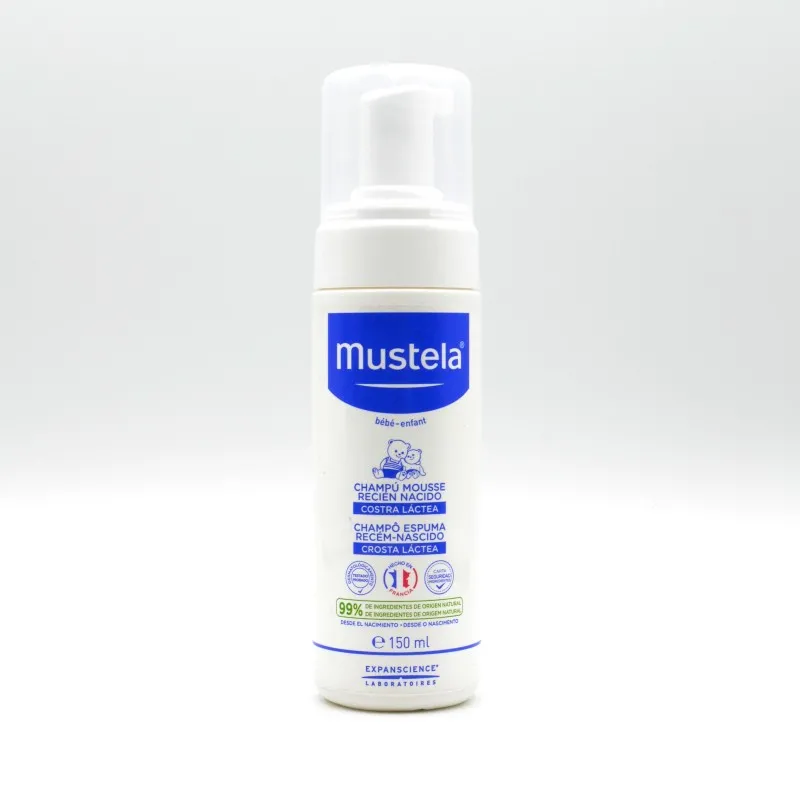 MUSTELA CHAMPU ESPUMA RECIEN NACIDO 150 ML.