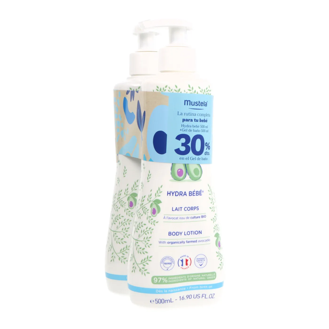Mustela Hydra Bebe Leche Corporal 2x500 ml Promo
