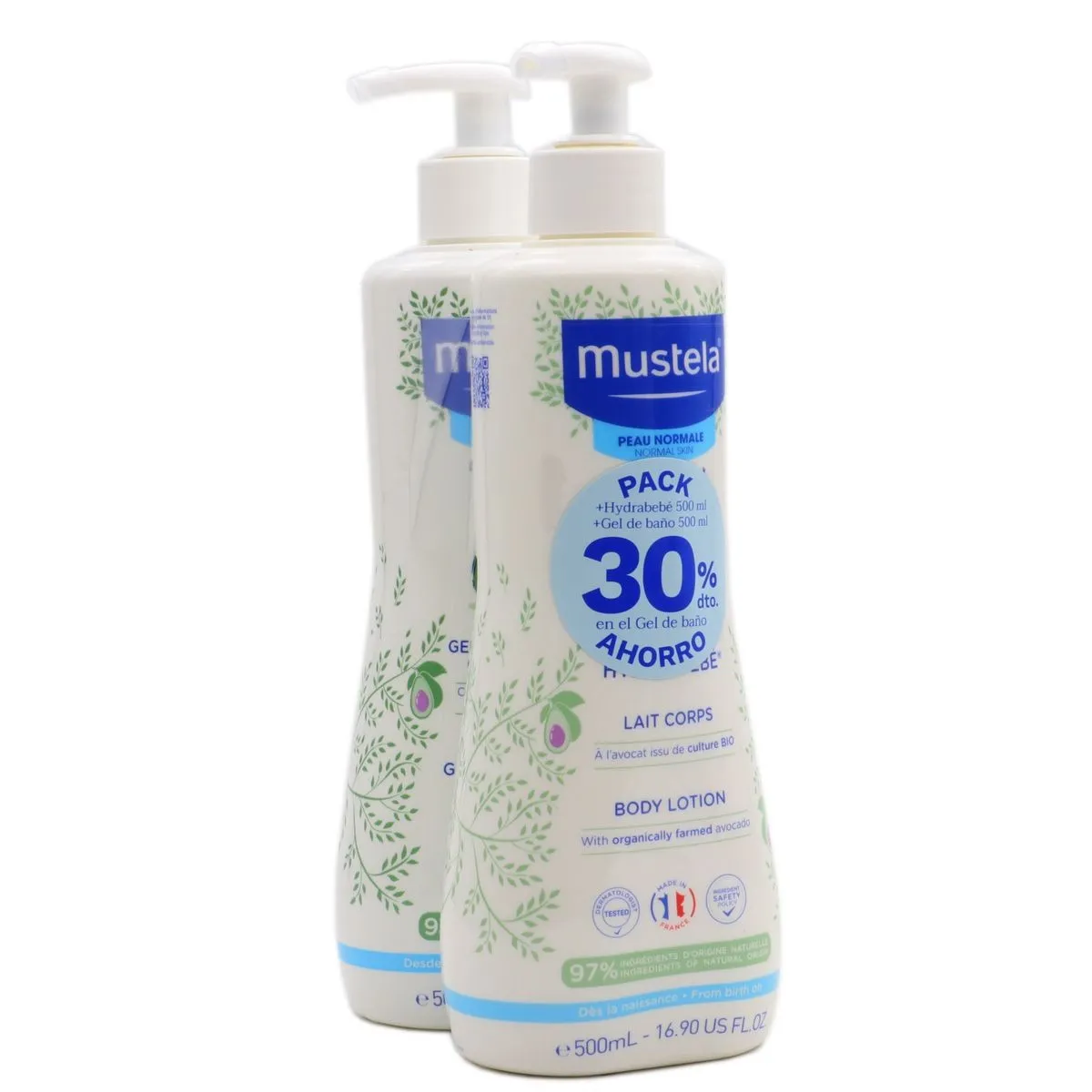 Mustela Hydra Leche 500 ml + Gel Baño 750 ml