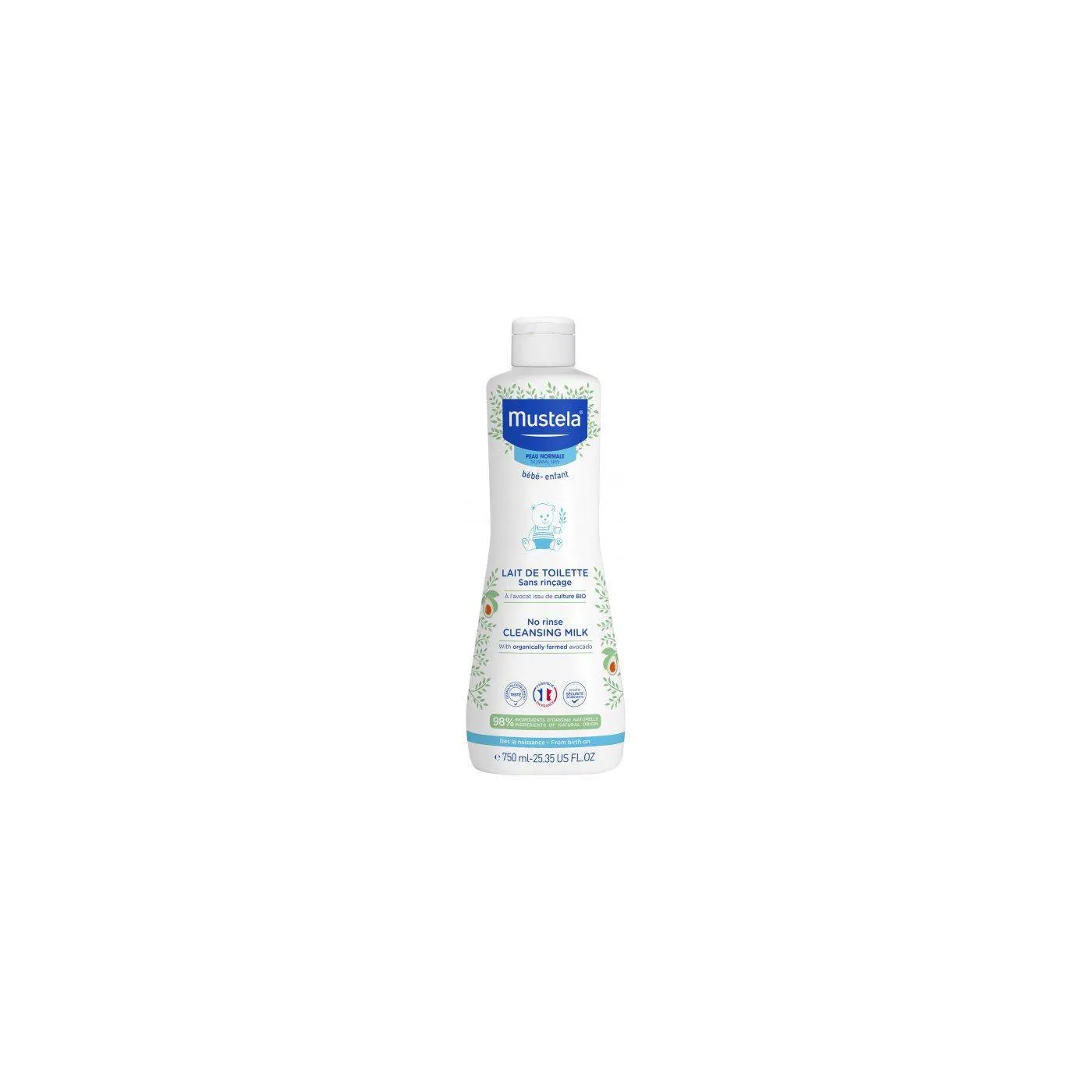 Mustela Locion Limpiador Sin Aclarado 750ml