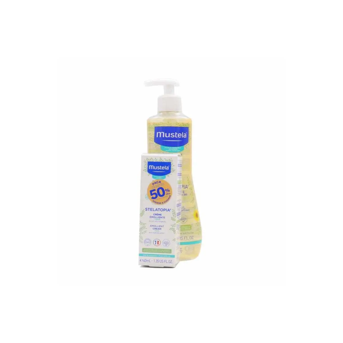 Mustela Stelatopia Aceite 500 ml + Crema Cara 40 ml