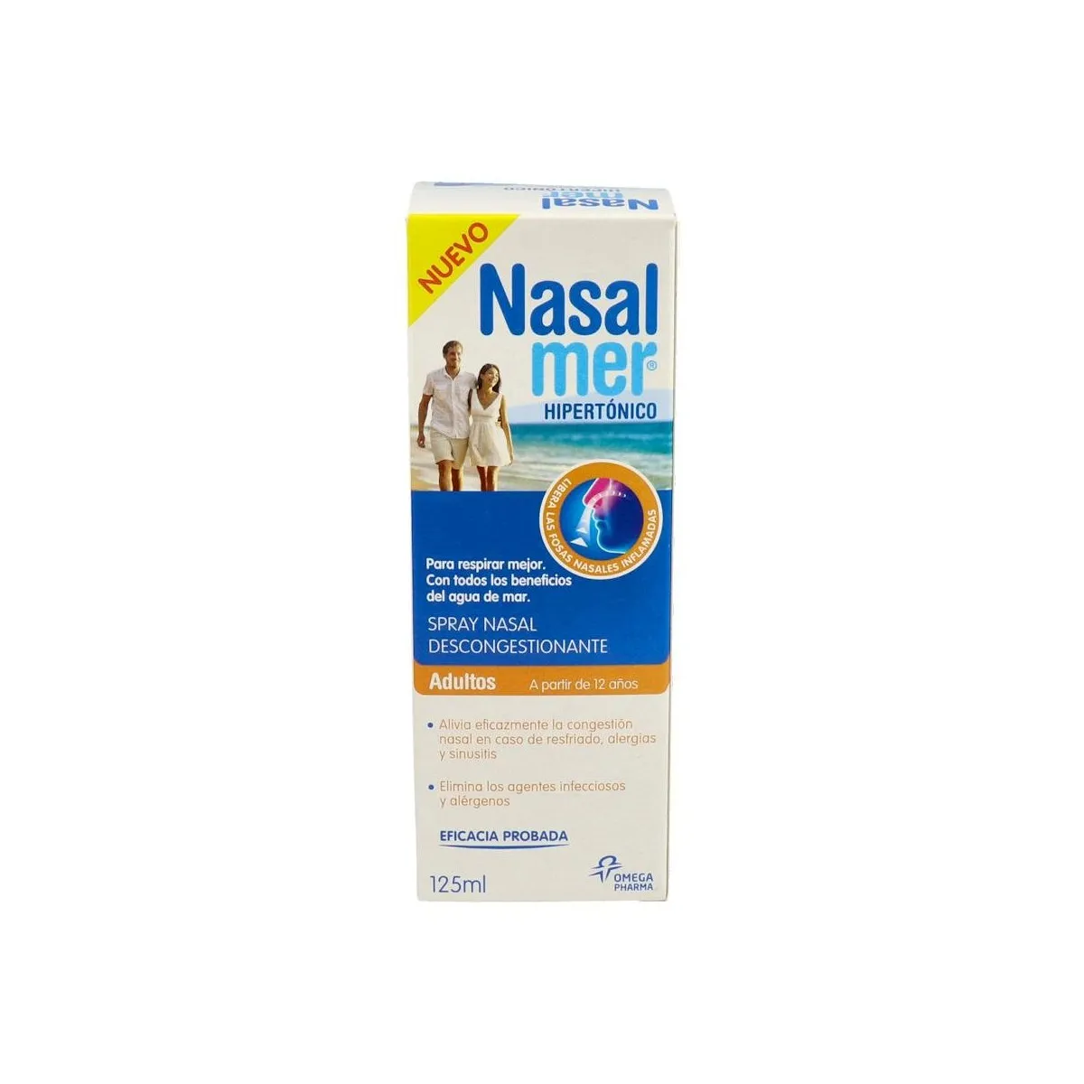 Nasalmer Hipertonico Adultos Y Niños + 12 Años Spray 125 Ml