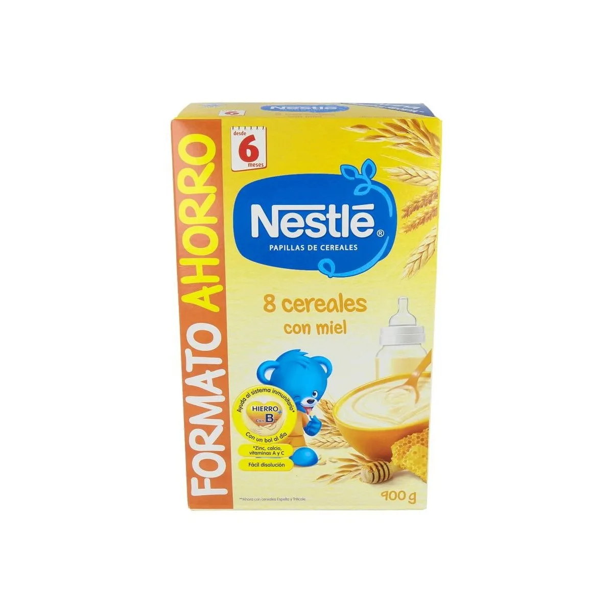 Nestle 8 Cereales Miel Bifidus 900 G