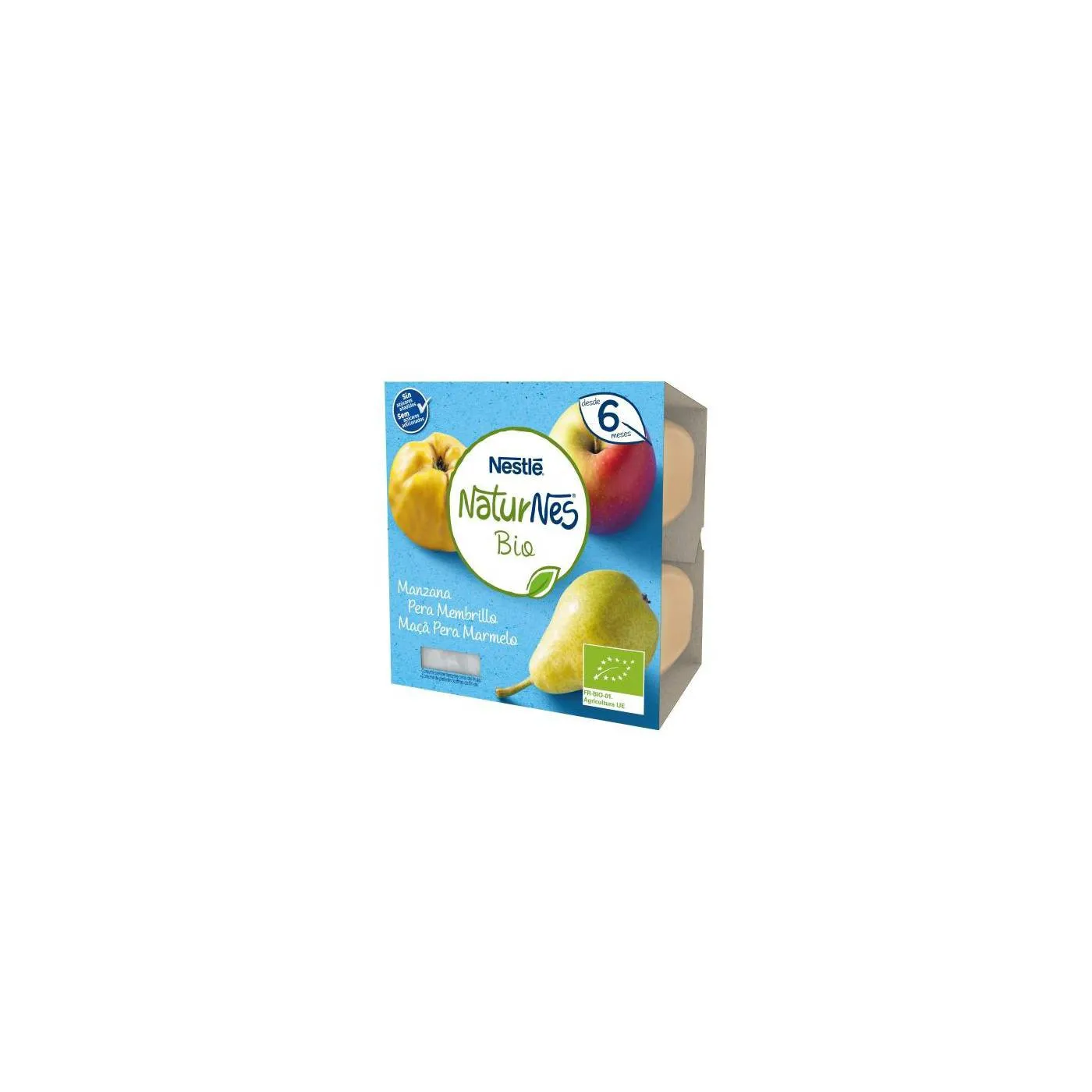 Nestle Naturnes Bio Manzana Pera Membrillo 4x90