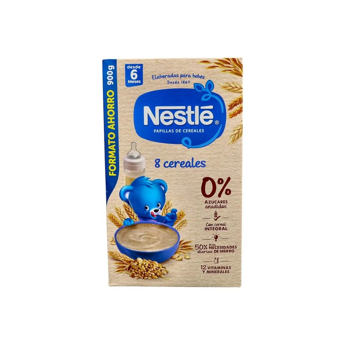 Nestle Papillas 8 Cereales Bifidus 900 G