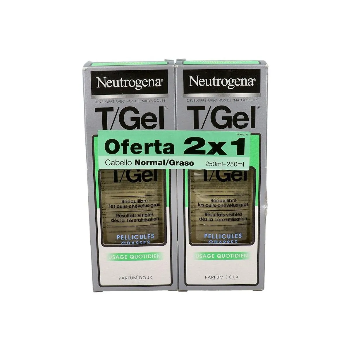 Neutrogena Champú T/Gel Anticaspa De Uso Diario, Para Cabello Graso, 2 X 250 Ml