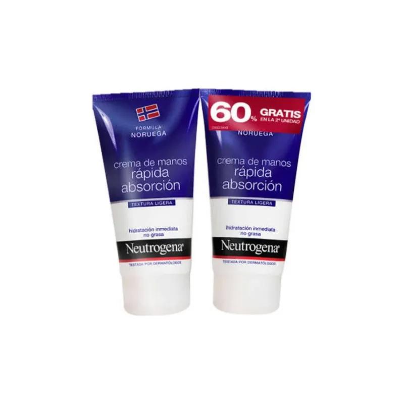 Neutrogena Crema Manos Rápida Absorción 2x75ml