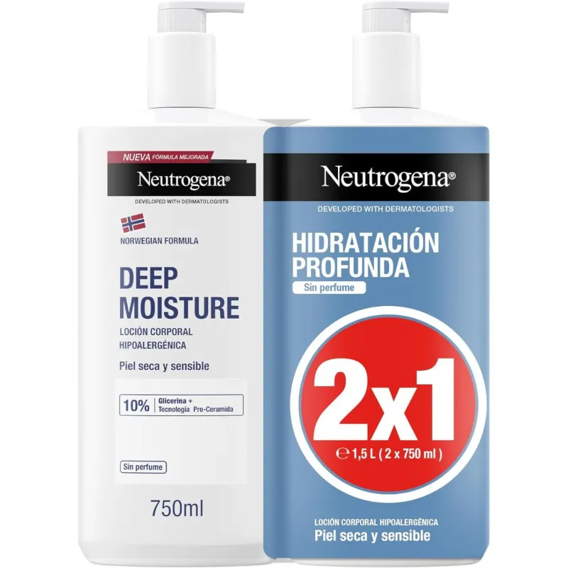 Neutrogena Duplo Hidratación Profunda Hipoalergénica 2x750 ml