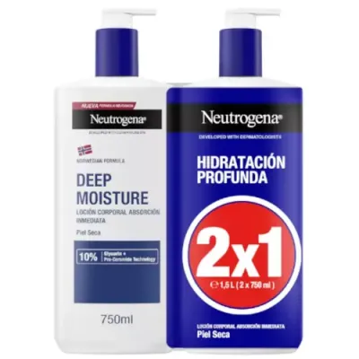 Neutrogena | Hidratación profunda Locion de absorcion inmmediata 2x1