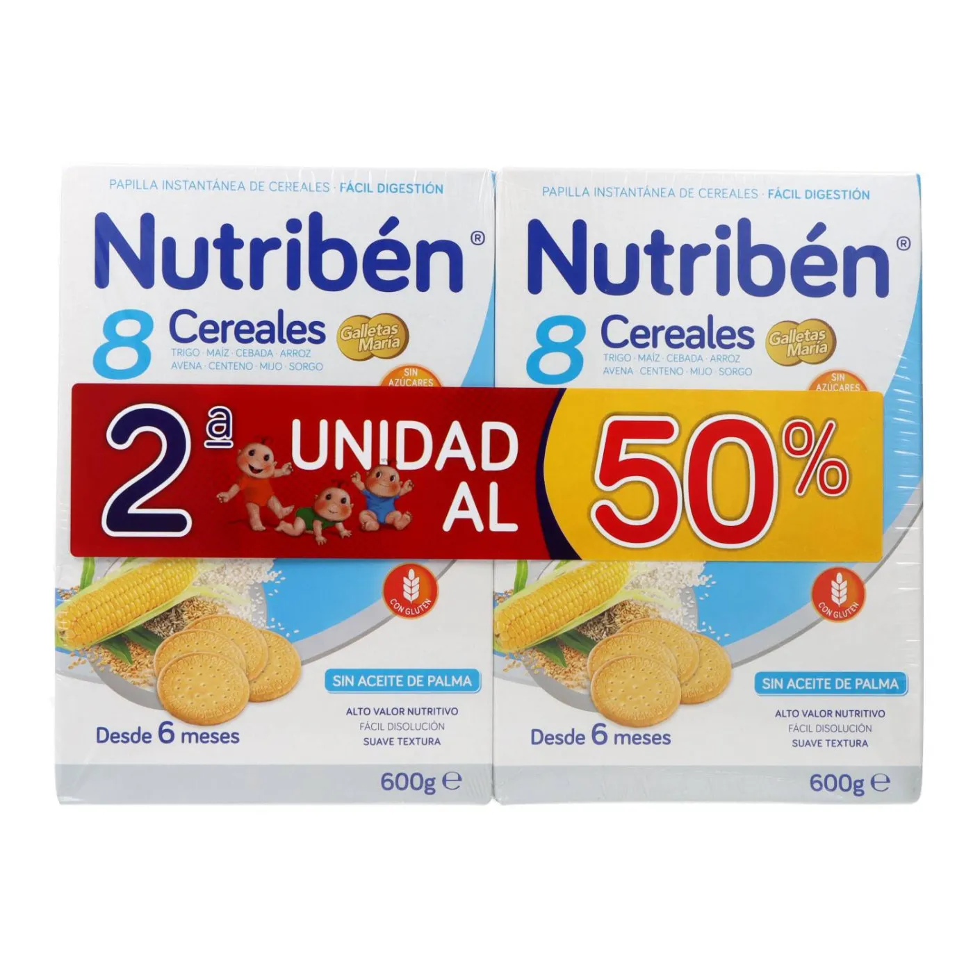 Nutriben Papillas 8 Cereales Galletas Maria 2x60