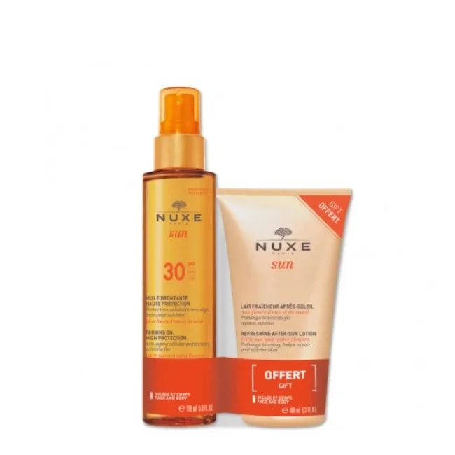 Nuxe Sun Aceite Bronceador Rostro y Cuerpo SPF30 150ml After Sun 100ml
