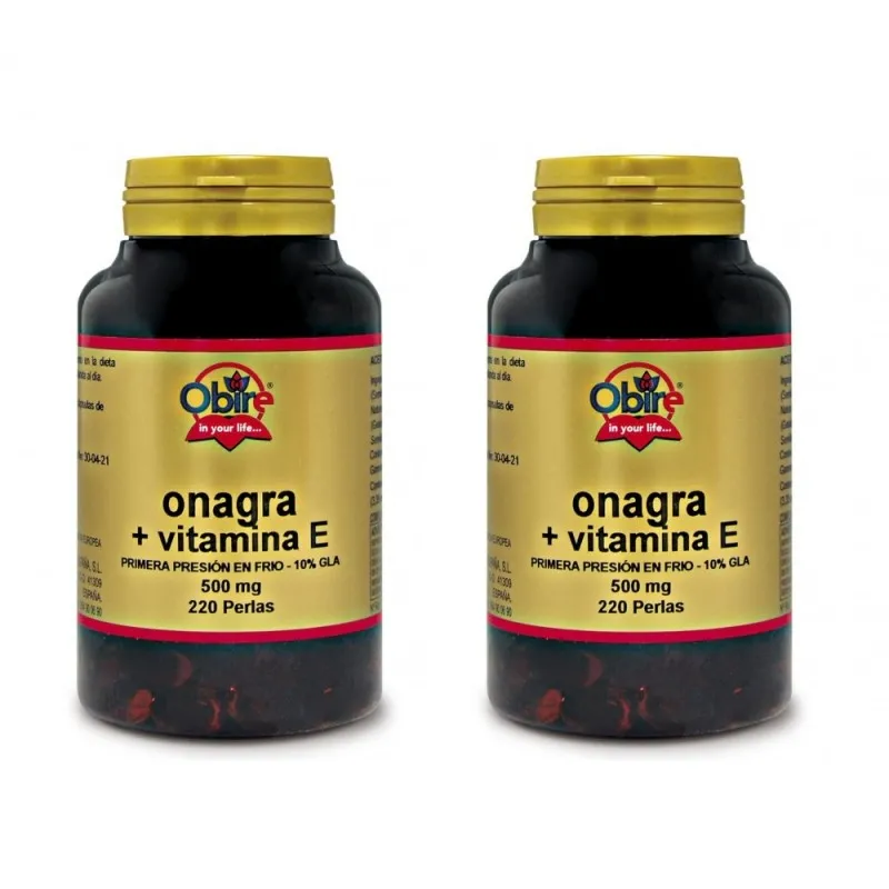 OBIRE ONAGRA + VITAMINA E 220 PERLAS PACK 2 UNIDADES