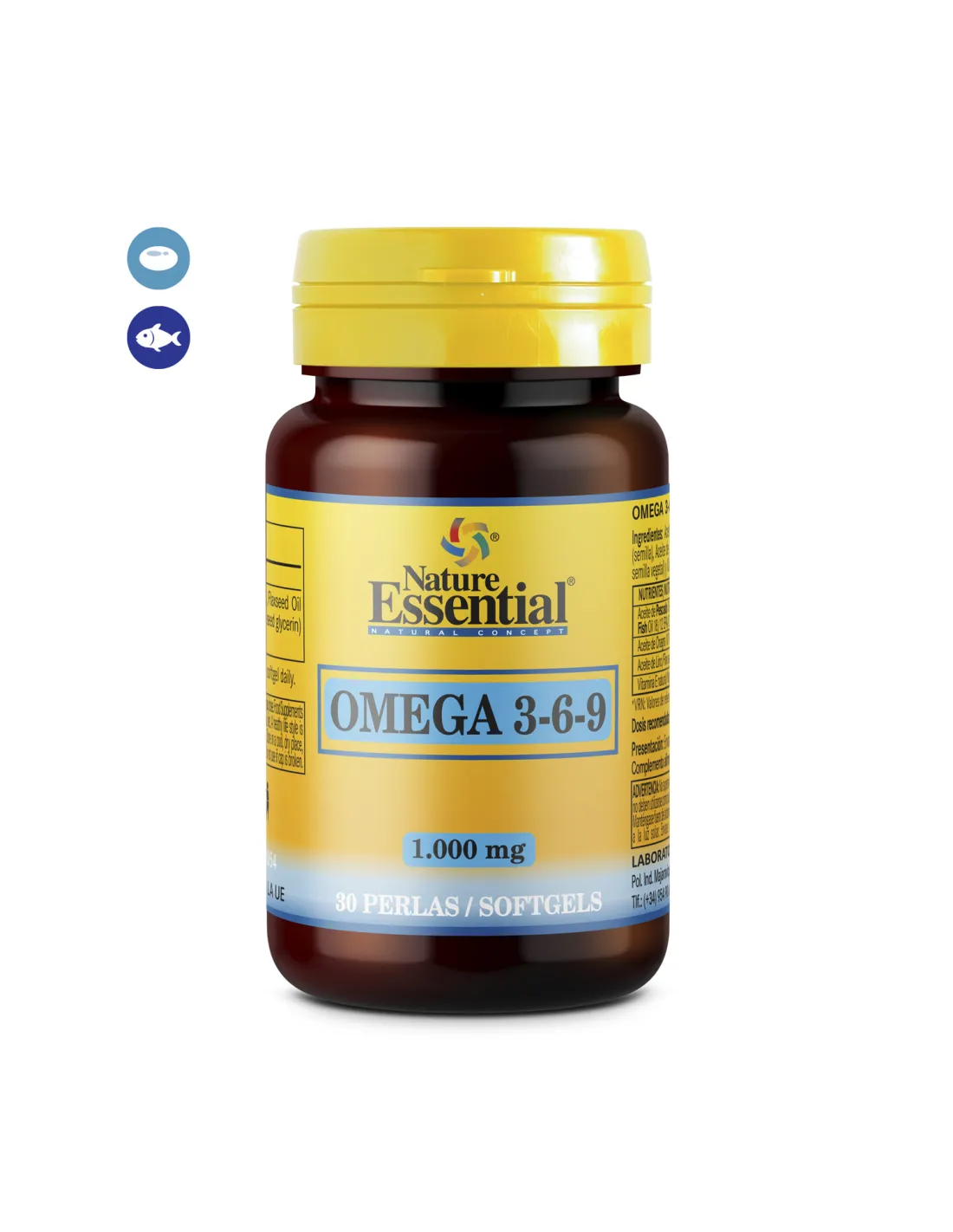 Omega 3-6-9 1000Mg. 30Perlas de Nature Essential