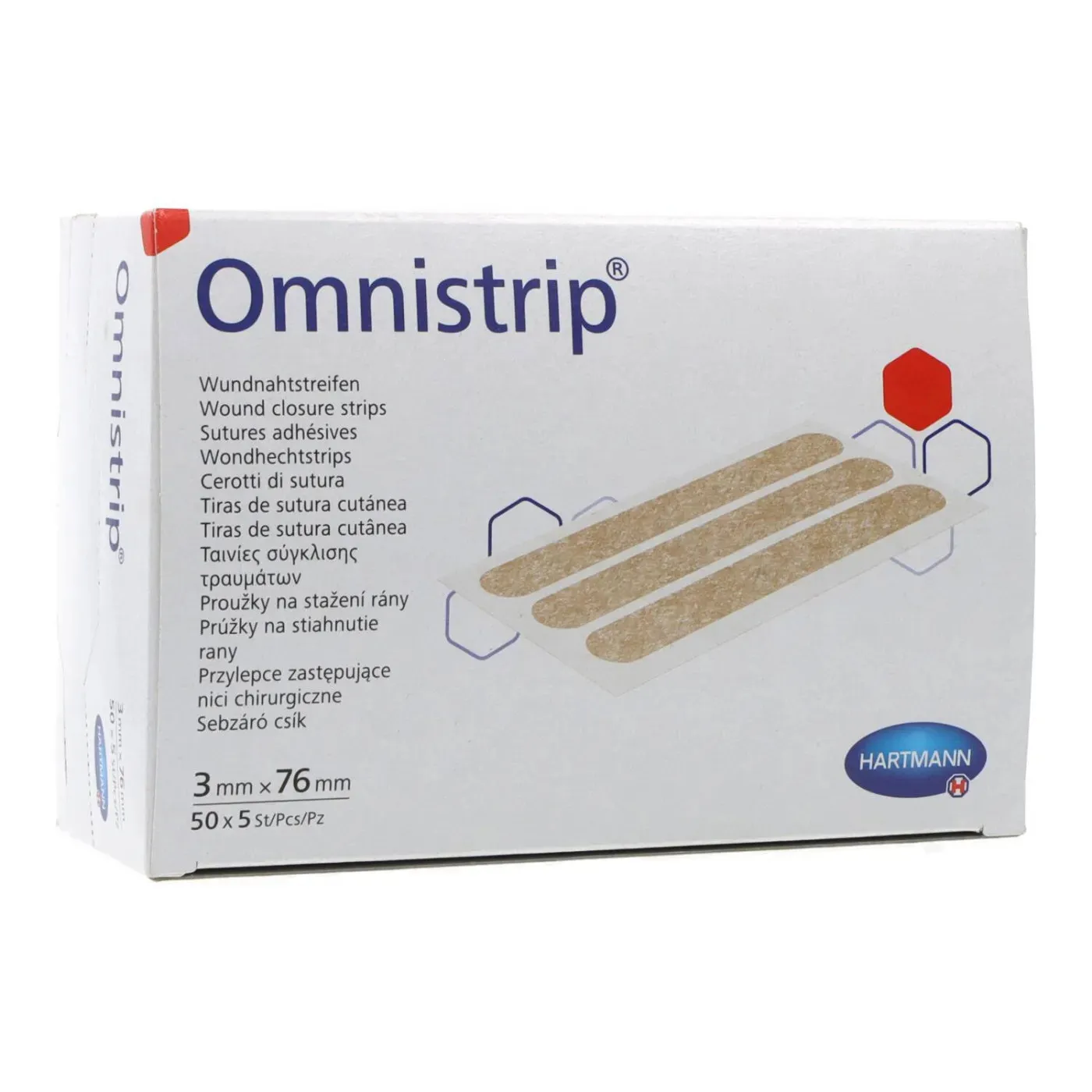 Omnistrip Sutura Cutanea Autoadhesiva 3mm X 76mm