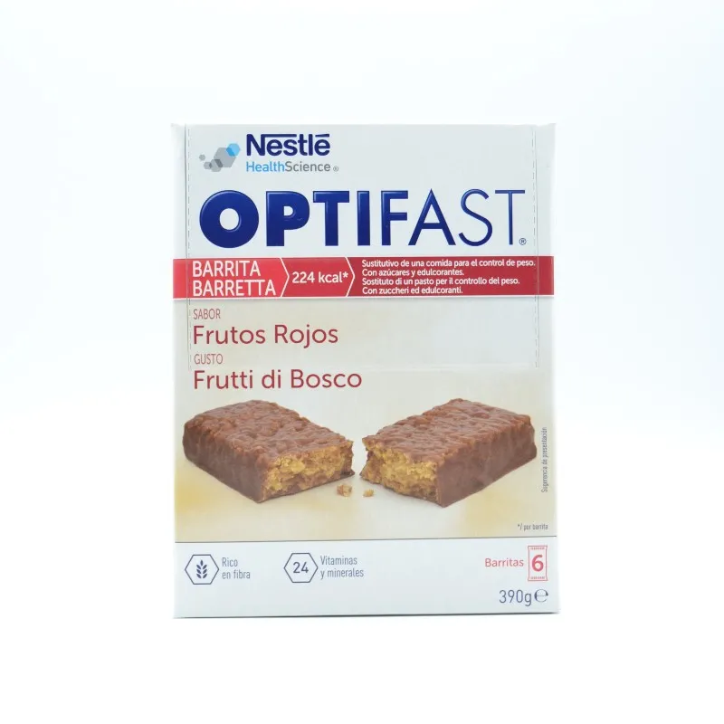OPTIFAST BARRITAS FRUTOS ROJOS 6 U
