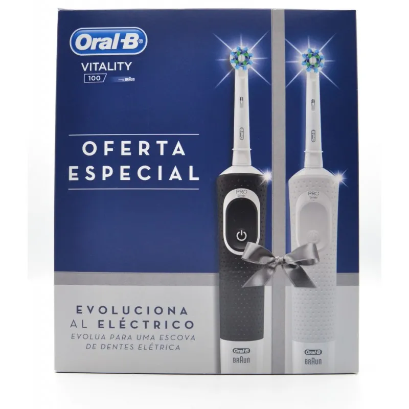 ORAL-B CEPILLO ELECTRICO VITALITY PACK DUO BLANCO Y NEGRO