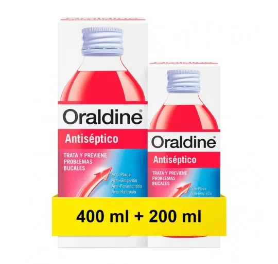 ORALDINE ANTISEPTICO PACK 400 ML +200 ML