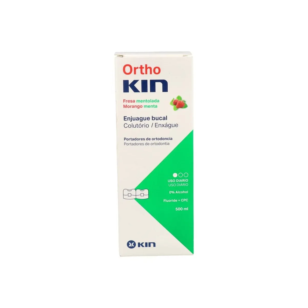 Ortho Kin Fresa Mentol enjuague500